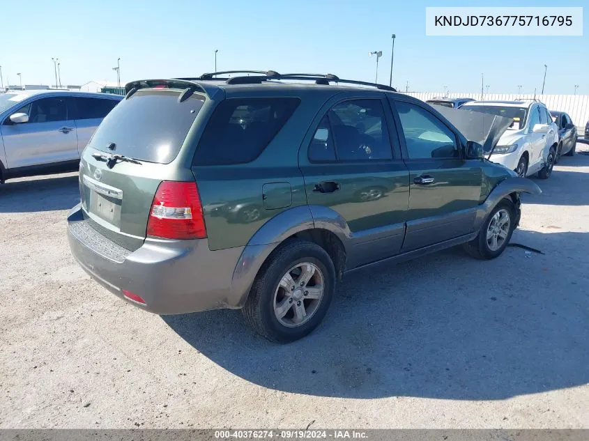 2007 Kia Sorento Ex VIN: KNDJD736775716795 Lot: 40376274