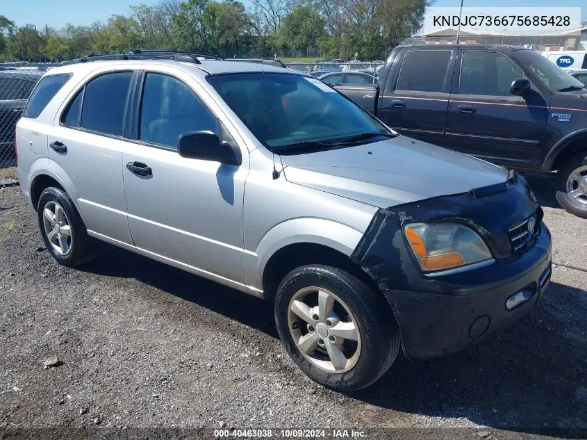 2007 Kia Sorento Lx VIN: KNDJC736675685428 Lot: 40463038