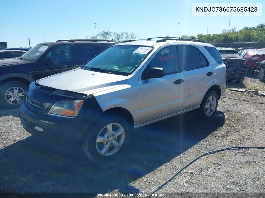 2007 Kia Sorento Lx VIN: KNDJC736675685428 Lot: 40463038