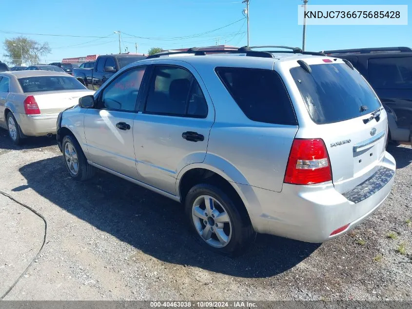 2007 Kia Sorento Lx VIN: KNDJC736675685428 Lot: 40463038