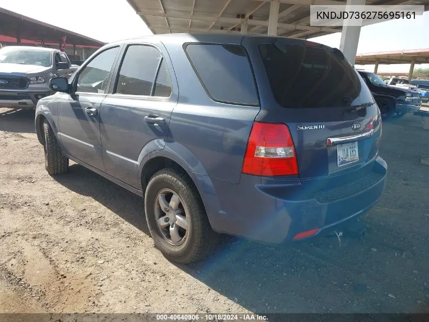 2007 Kia Sorento VIN: KNDJD736275695161 Lot: 40640906