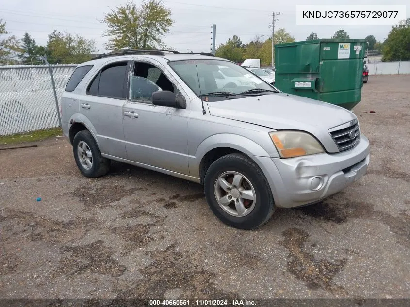 2007 Kia Sorento Lx VIN: KNDJC736575729077 Lot: 40660551