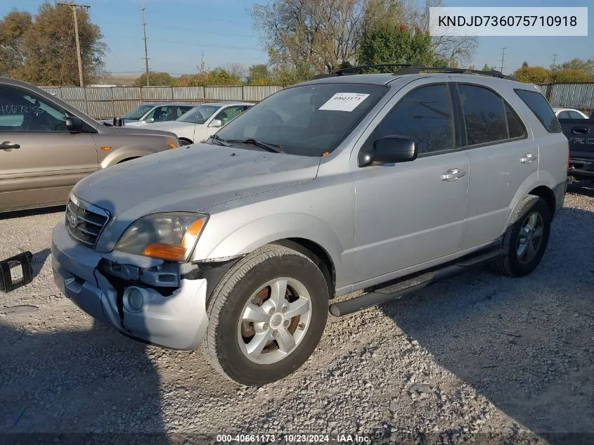 2007 Kia Sorento Lx VIN: KNDJD736075710918 Lot: 40661173