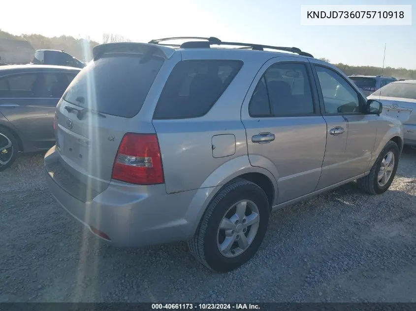 2007 Kia Sorento Lx VIN: KNDJD736075710918 Lot: 40661173