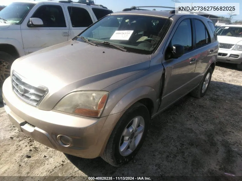 2007 Kia Sorento Lx VIN: KNDJC736275682025 Lot: 40828235