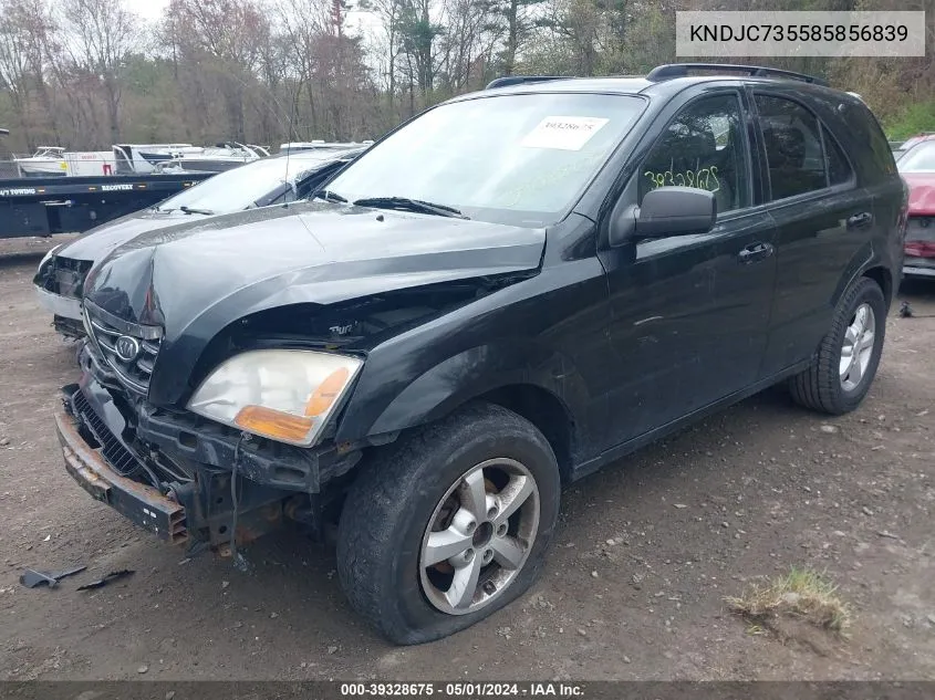 2008 Kia Sorento Lx VIN: KNDJC735585856839 Lot: 39328675