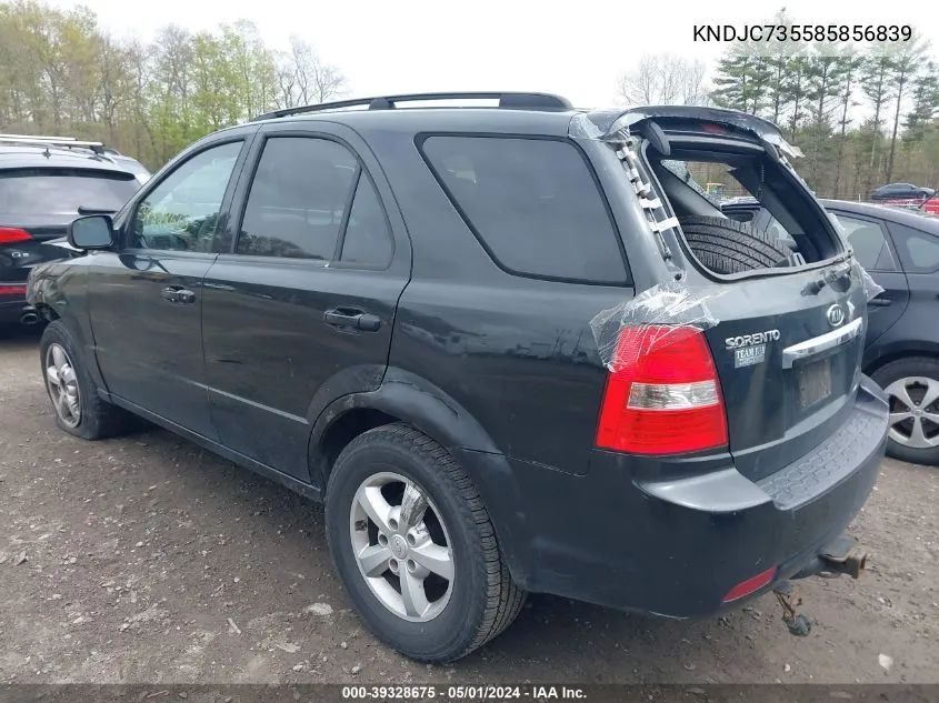 2008 Kia Sorento Lx VIN: KNDJC735585856839 Lot: 39328675