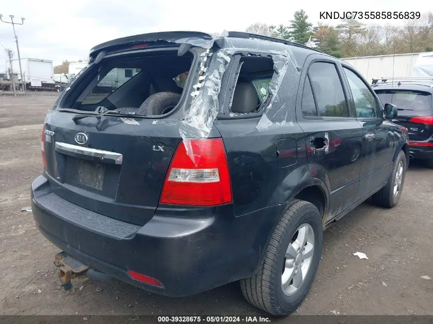 KNDJC735585856839 2008 Kia Sorento Lx