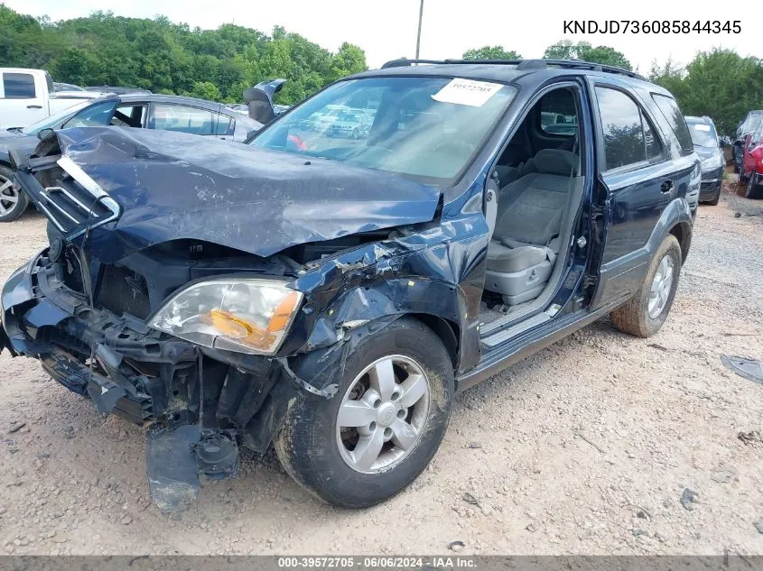 KNDJD736085844345 2008 Kia Sorento Ex