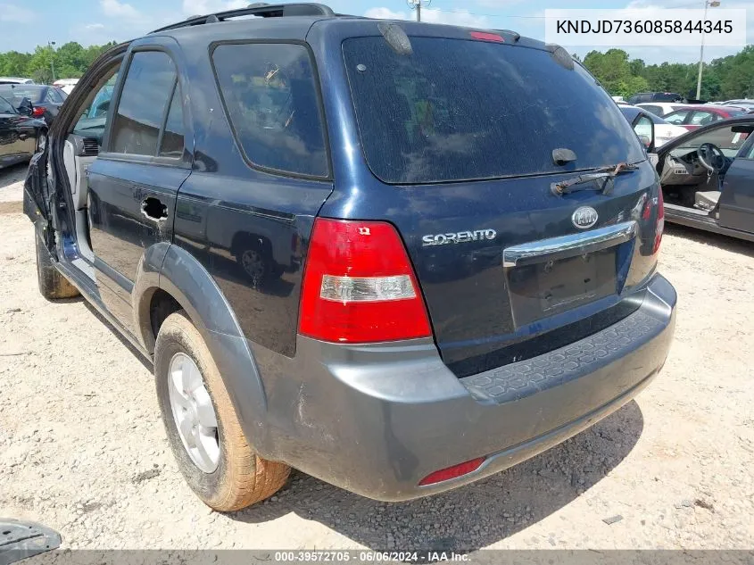 2008 Kia Sorento Ex VIN: KNDJD736085844345 Lot: 39572705