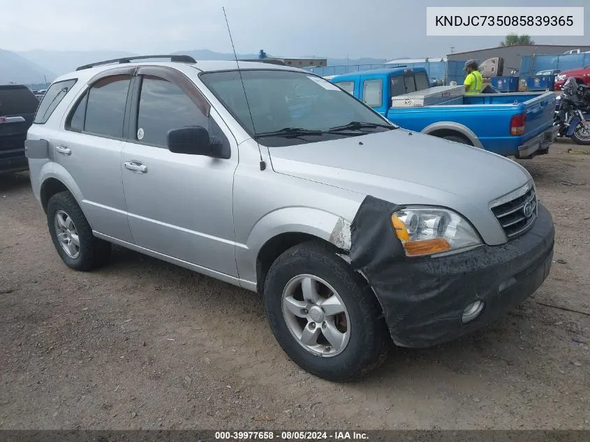 KNDJC735085839365 2008 Kia Sorento Lx