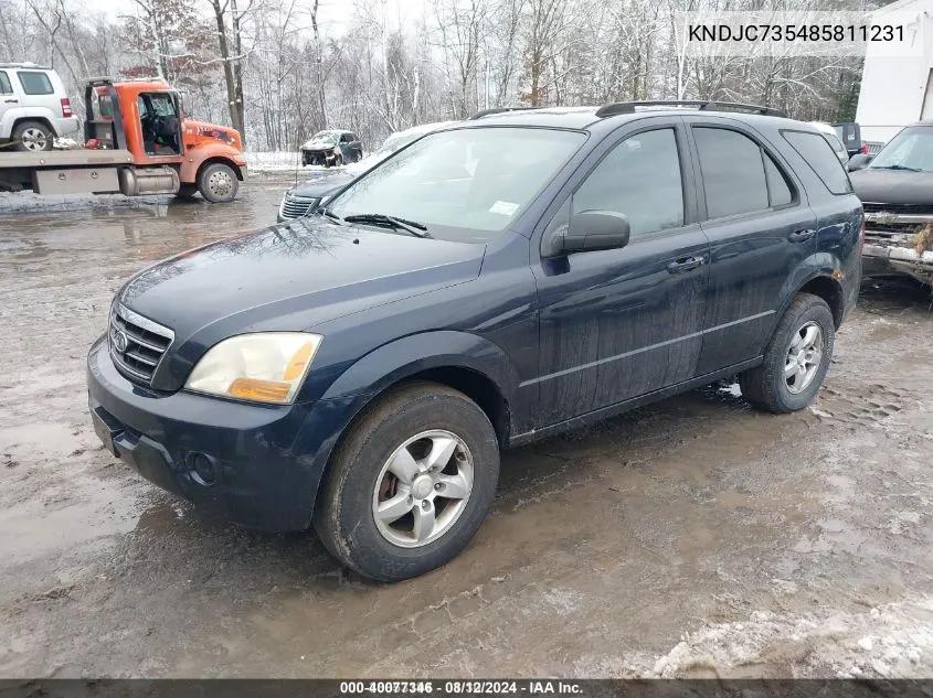 KNDJC735485811231 2008 Kia Sorento Lx