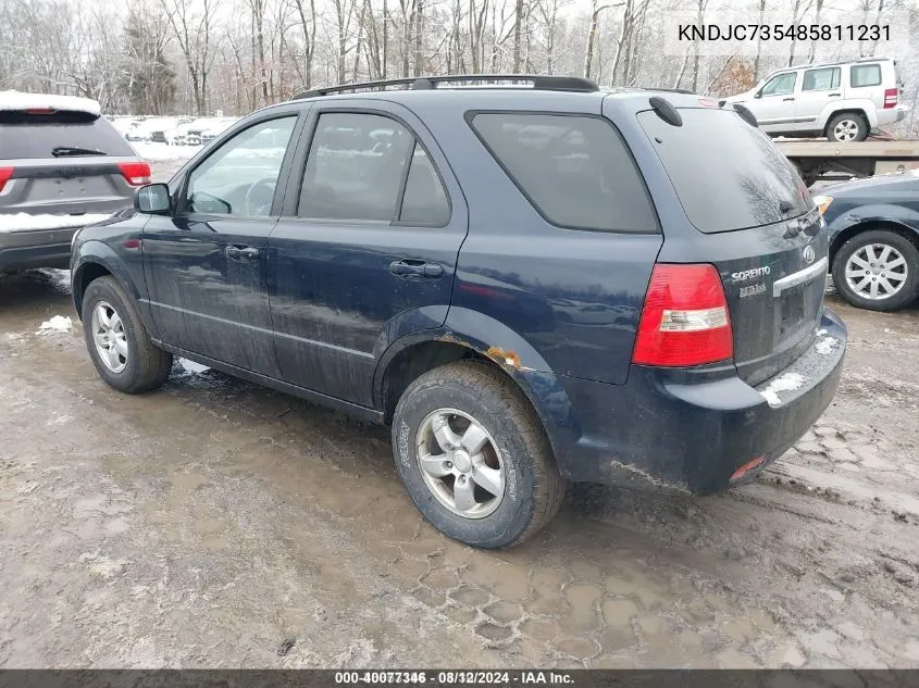 KNDJC735485811231 2008 Kia Sorento Lx