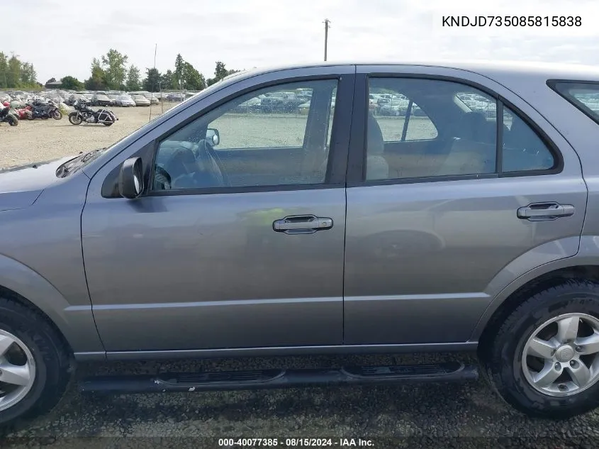 KNDJD735085815838 2008 Kia Sorento