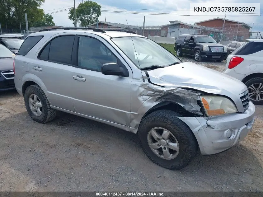 2008 Kia Sorento Lx VIN: KNDJC735785825267 Lot: 40112437