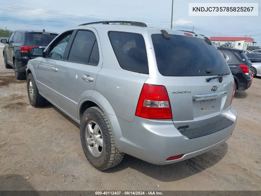 KNDJC735785825267 2008 Kia Sorento Lx