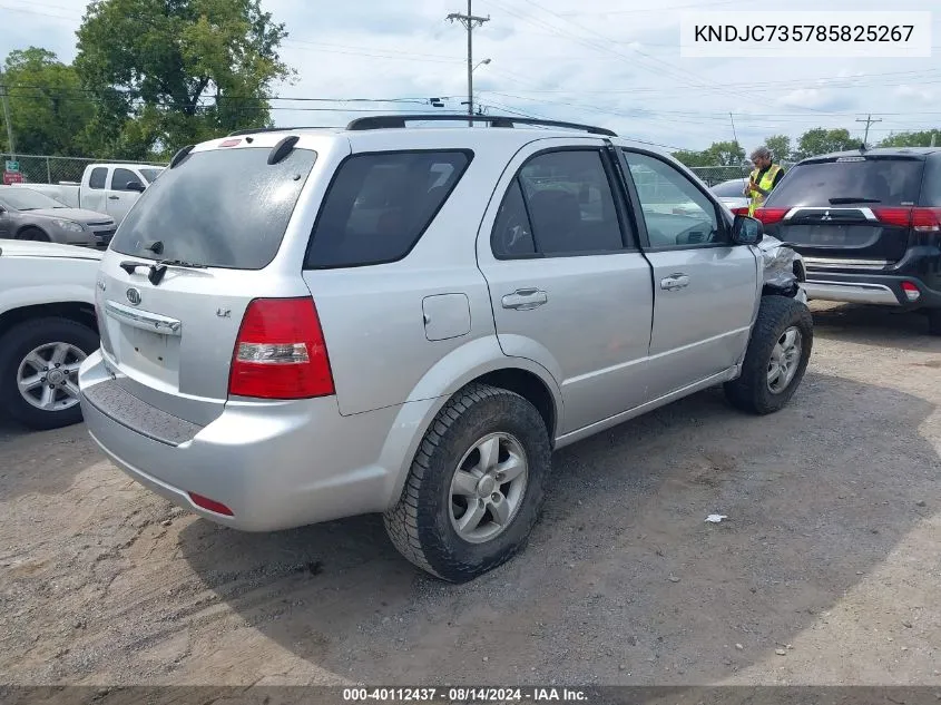 2008 Kia Sorento Lx VIN: KNDJC735785825267 Lot: 40112437