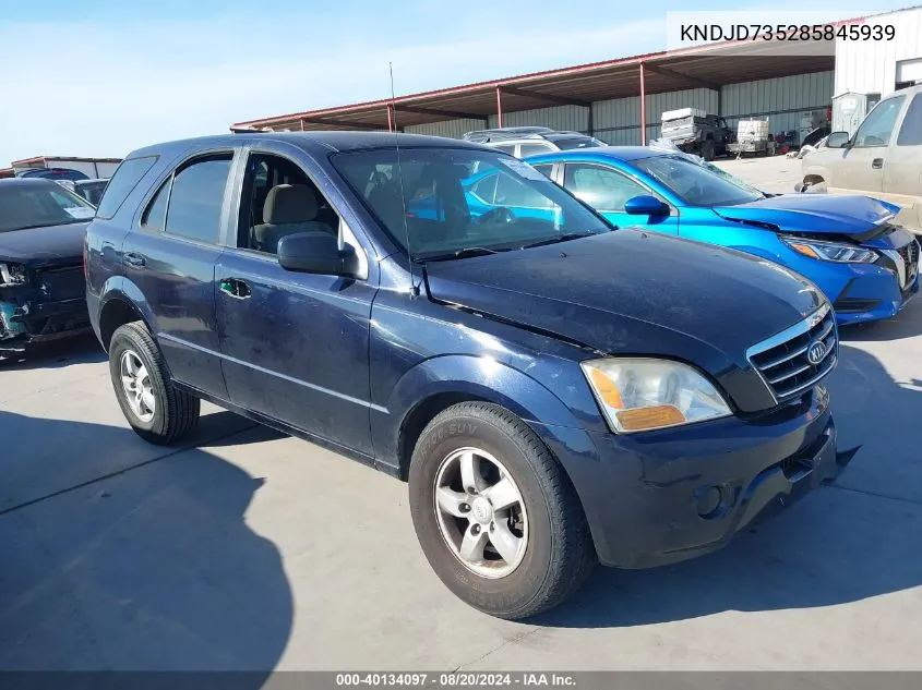 2008 Kia Sorento Ex/Lx VIN: KNDJD735285845939 Lot: 40134097