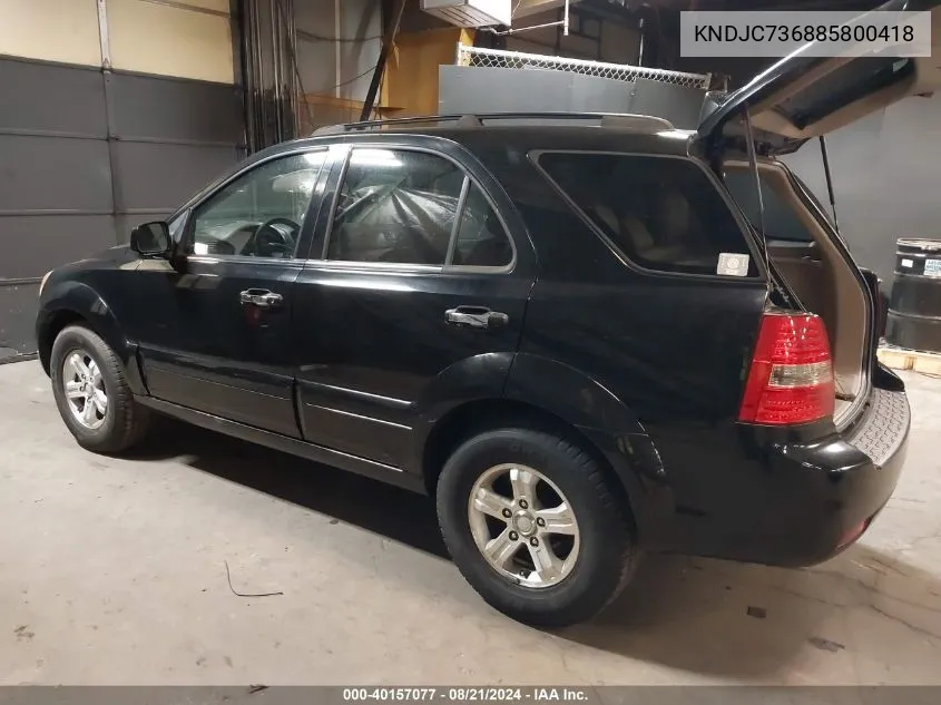 KNDJC736885800418 2008 Kia Sorento Ex