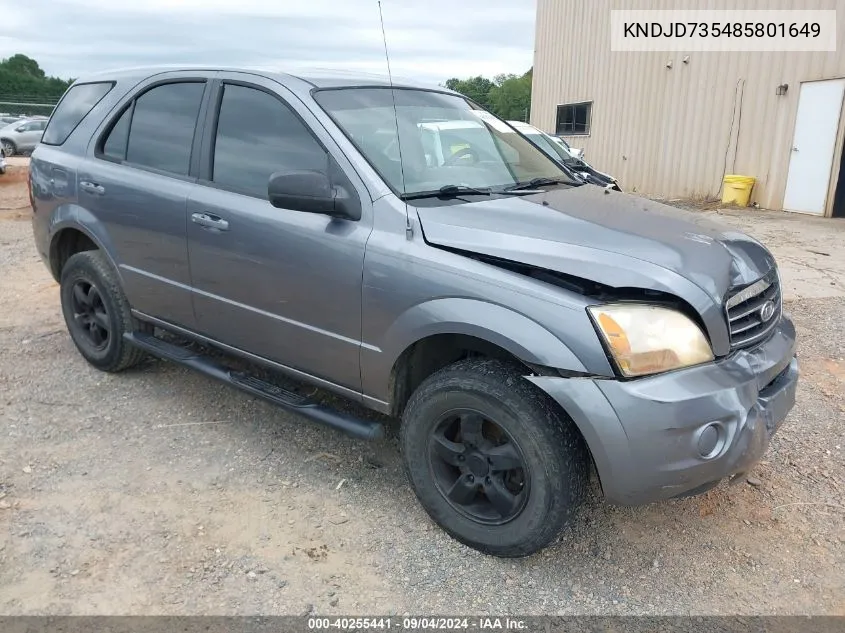 KNDJD735485801649 2008 Kia Sorento Lx Base