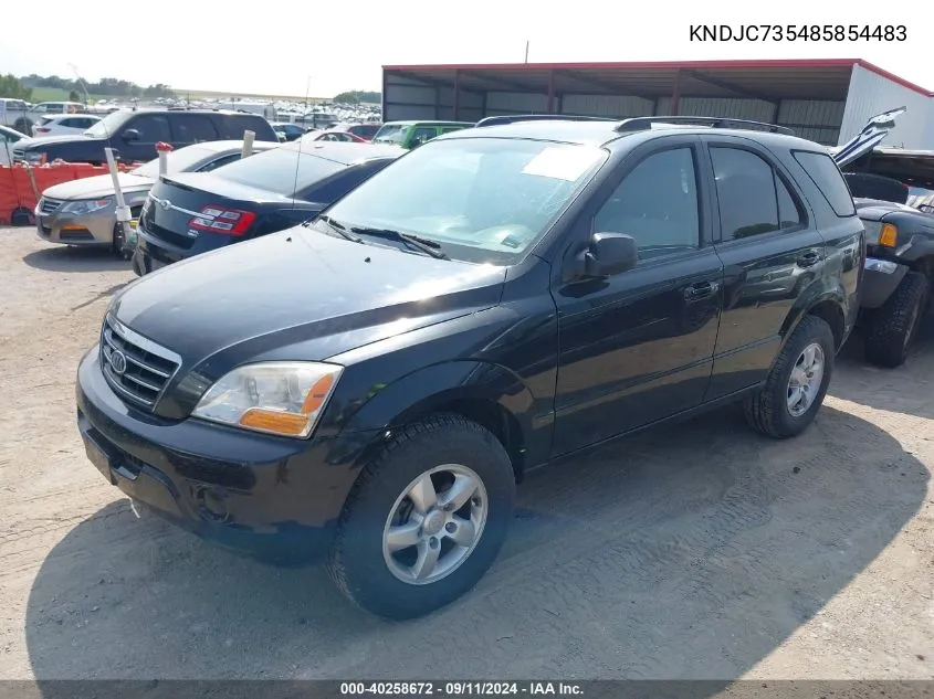 2008 Kia Sorento Lx VIN: KNDJC735485854483 Lot: 40258672