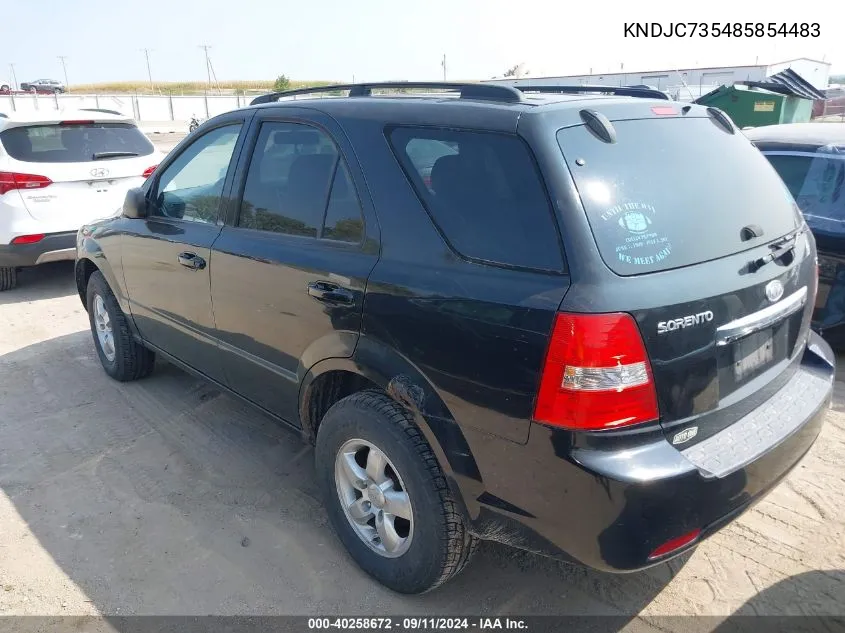 KNDJC735485854483 2008 Kia Sorento Lx