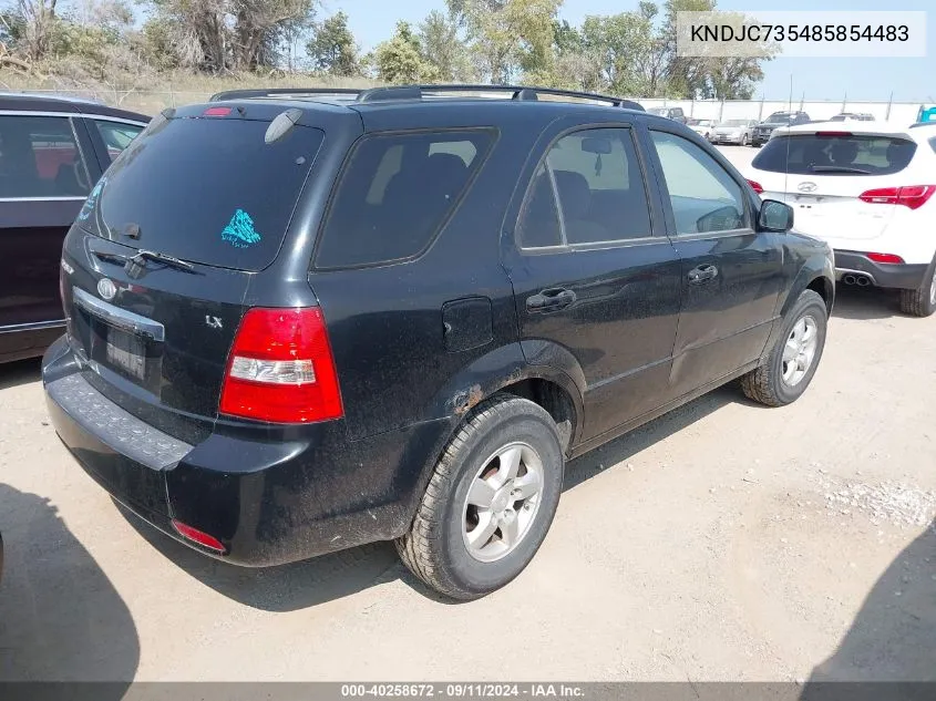 KNDJC735485854483 2008 Kia Sorento Lx