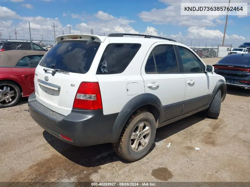 2008 Kia Sorento Ex VIN: KNDJD736385762464 Lot: 40269927