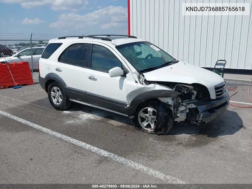 2008 Kia Sorento Ex VIN: KNDJD736885765618 Lot: 40279800