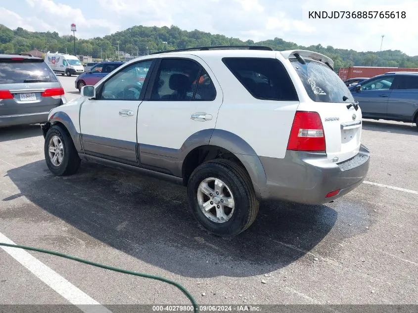 KNDJD736885765618 2008 Kia Sorento Ex