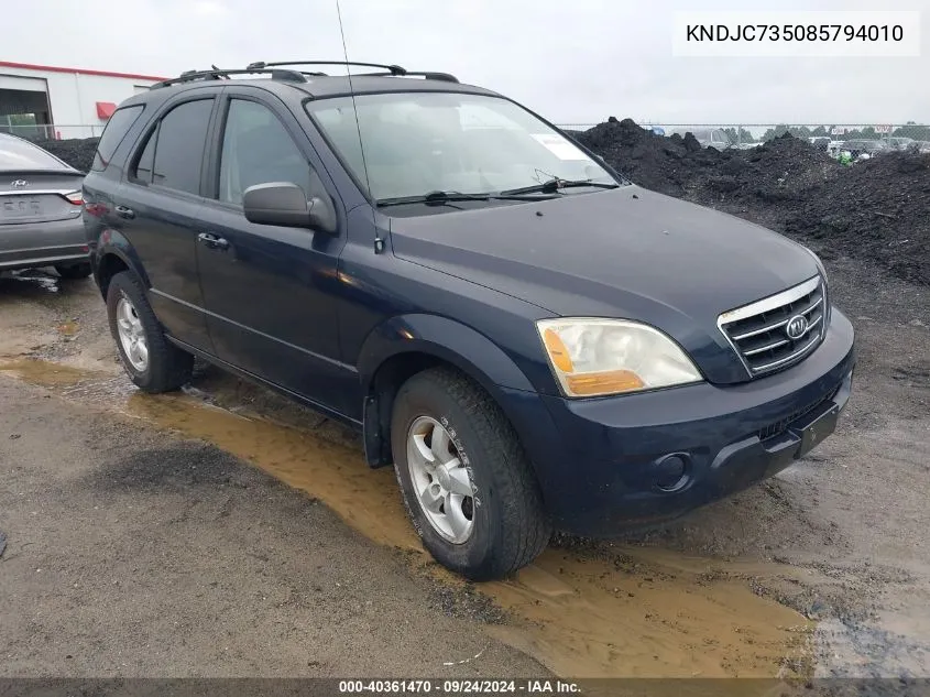 KNDJC735085794010 2008 Kia Sorento Lx