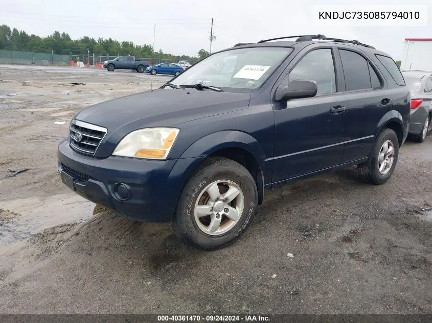 KNDJC735085794010 2008 Kia Sorento Lx