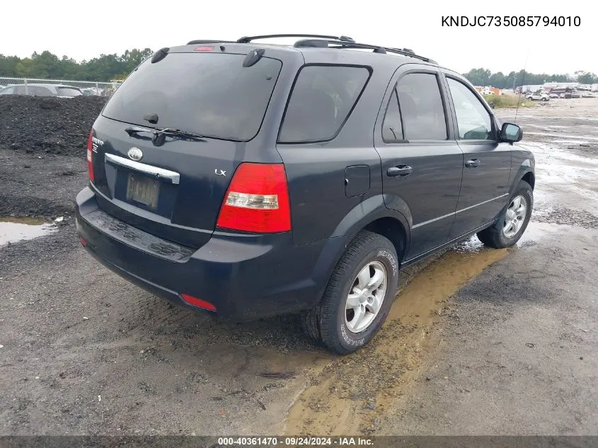 KNDJC735085794010 2008 Kia Sorento Lx