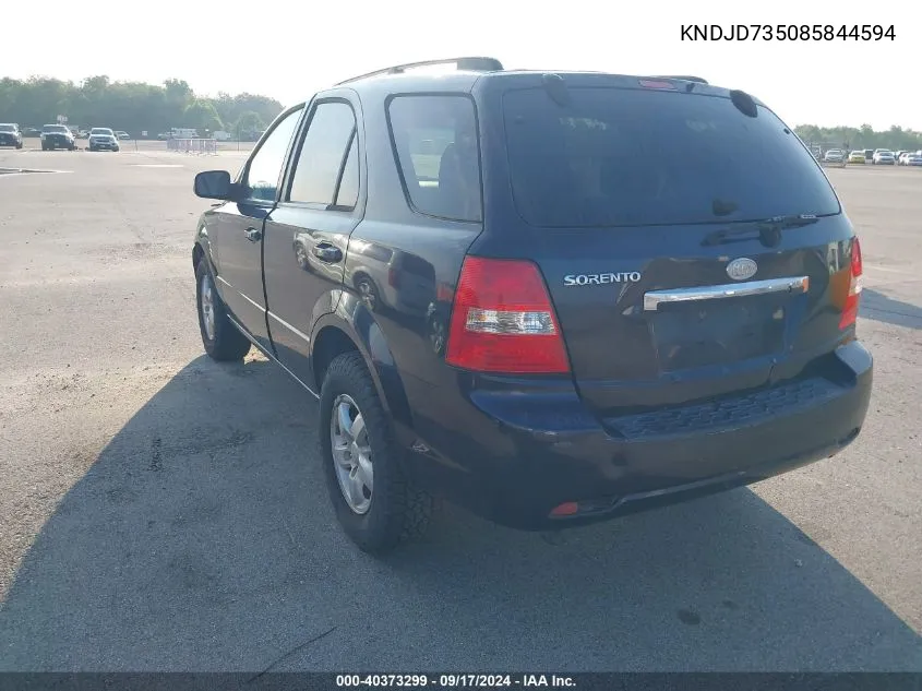 2008 Kia Sorento Lx VIN: KNDJD735085844594 Lot: 40373299