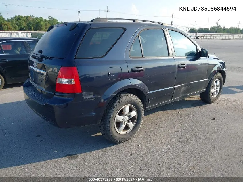 2008 Kia Sorento Lx VIN: KNDJD735085844594 Lot: 40373299