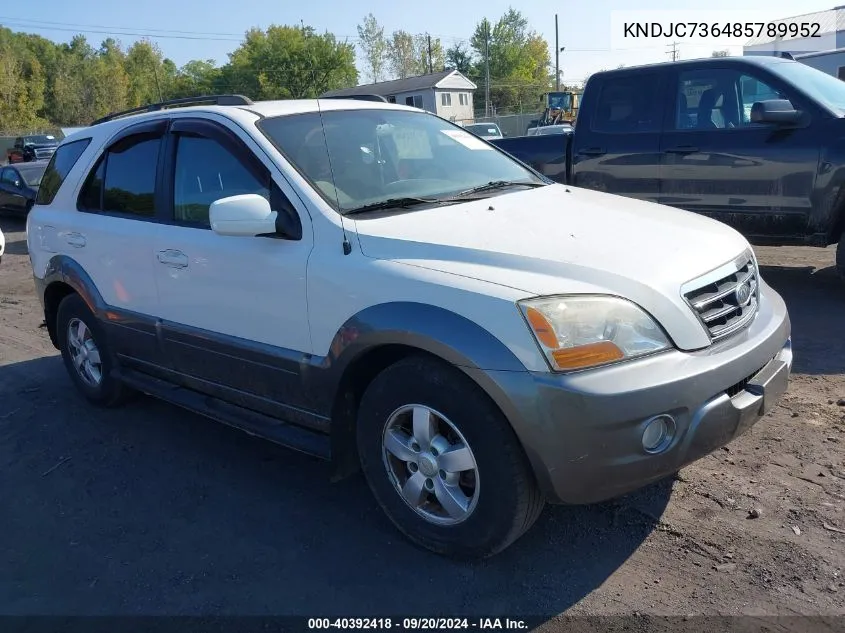 KNDJC736485789952 2008 Kia Sorento Ex