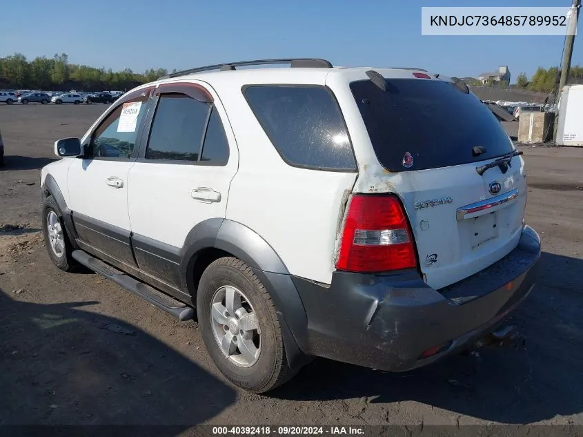 2008 Kia Sorento Ex VIN: KNDJC736485789952 Lot: 40392418