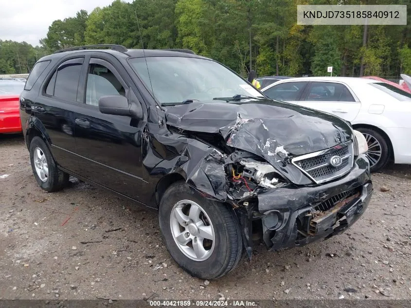 KNDJD735185840912 2008 Kia Sorento Lx