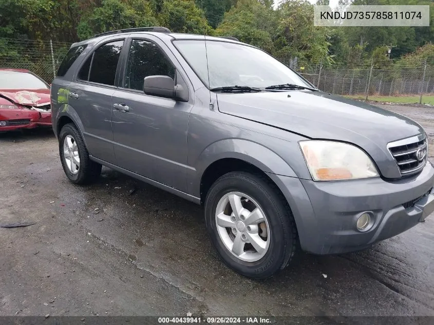 2008 Kia Sorento Lx VIN: KNDJD735785811074 Lot: 40439941