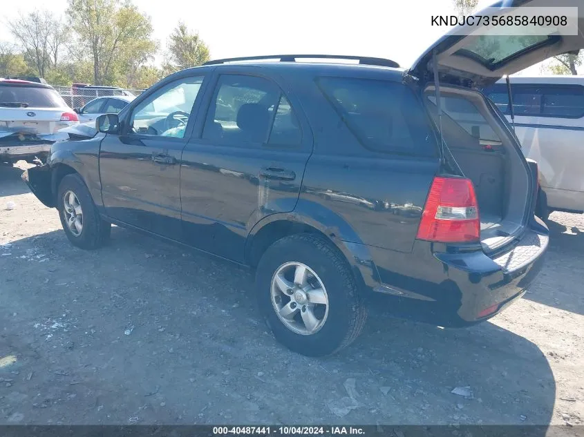 KNDJC735685840908 2008 Kia Sorento Lx