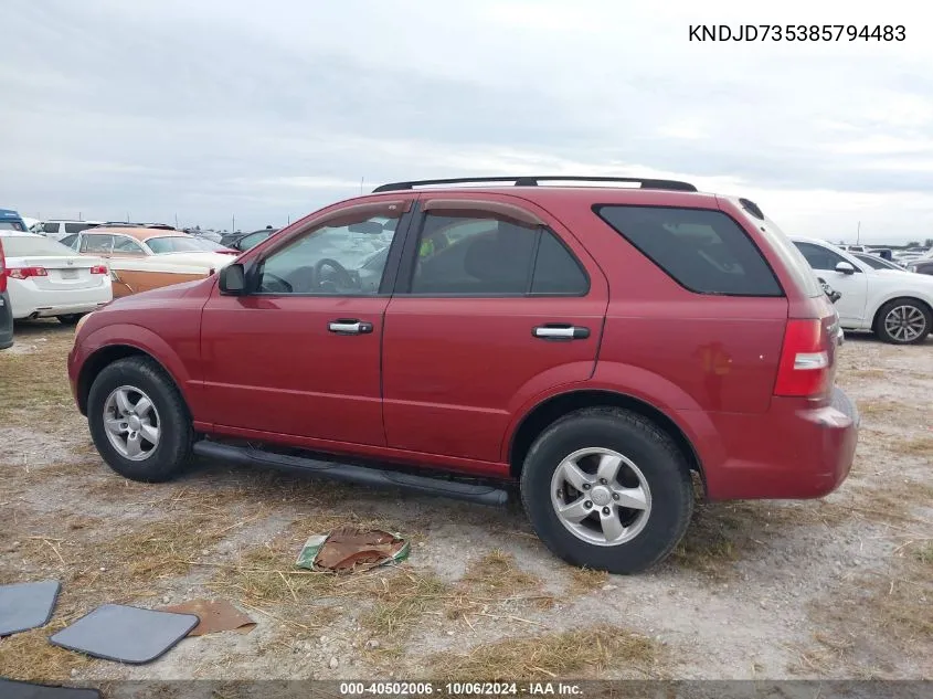 KNDJD735385794483 2008 Kia Sorento Lx