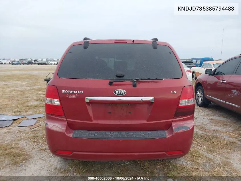 KNDJD735385794483 2008 Kia Sorento Lx