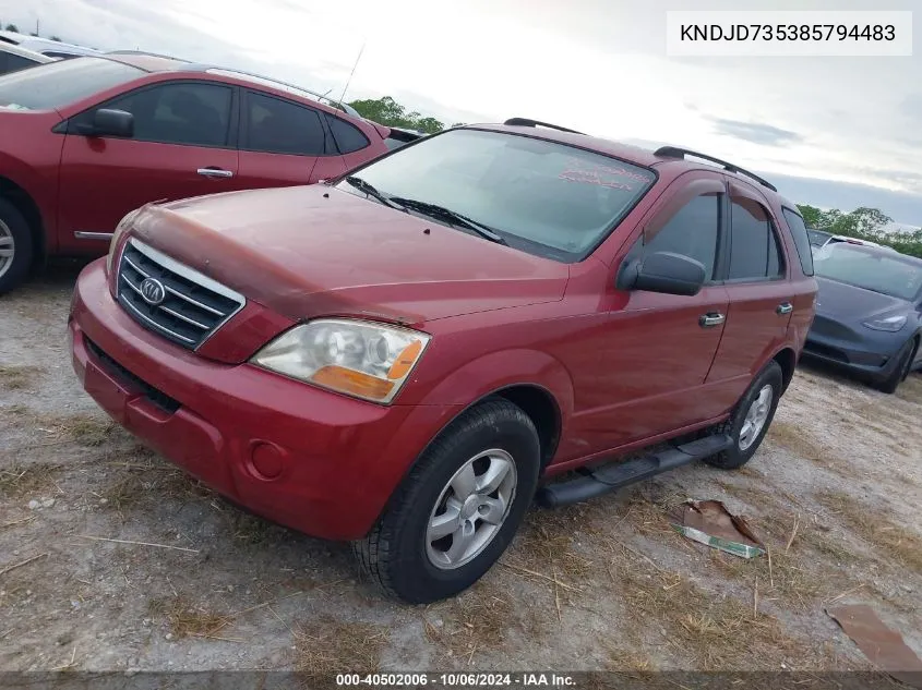 KNDJD735385794483 2008 Kia Sorento Lx