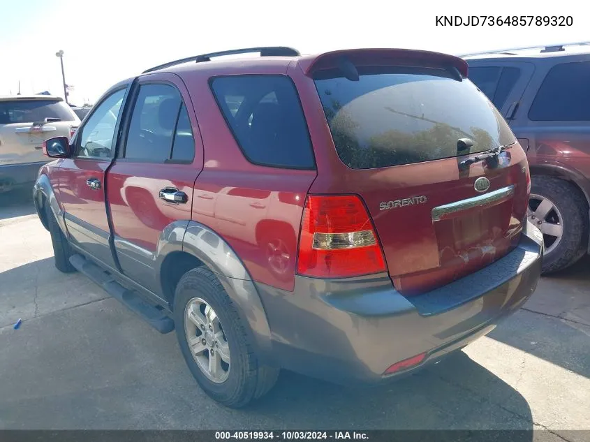 KNDJD736485789320 2008 Kia Sorento Ex