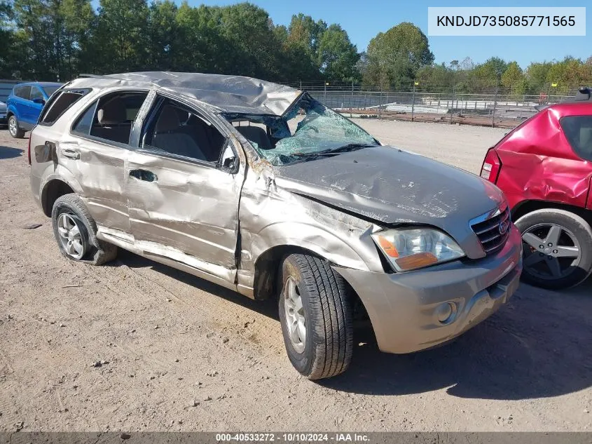 2008 Kia Sorento Lx Base VIN: KNDJD735085771565 Lot: 40533272