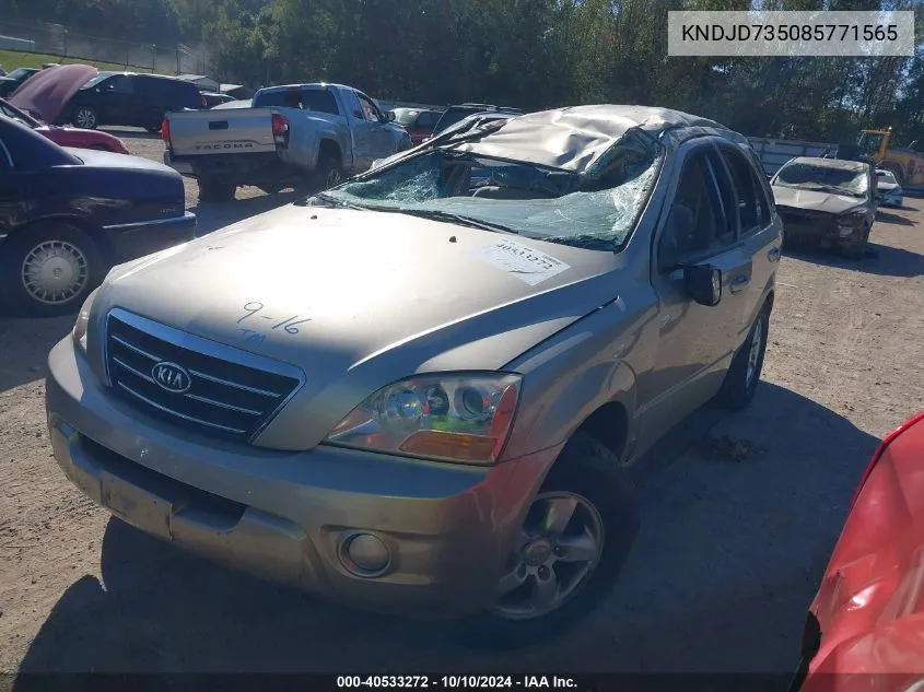 2008 Kia Sorento Lx Base VIN: KNDJD735085771565 Lot: 40533272