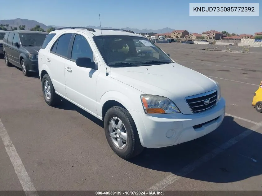 KNDJD735085772392 2008 Kia Sorento Lx