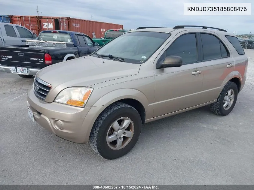 2008 Kia Sorento Lx VIN: KNDJD735185808476 Lot: 40602257