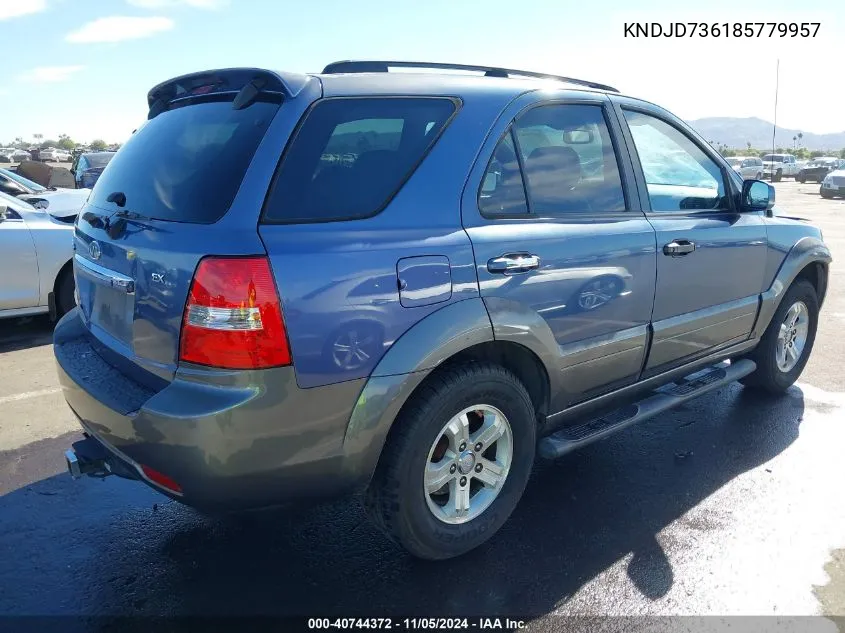 2008 Kia Sorento Ex VIN: KNDJD736185779957 Lot: 40744372