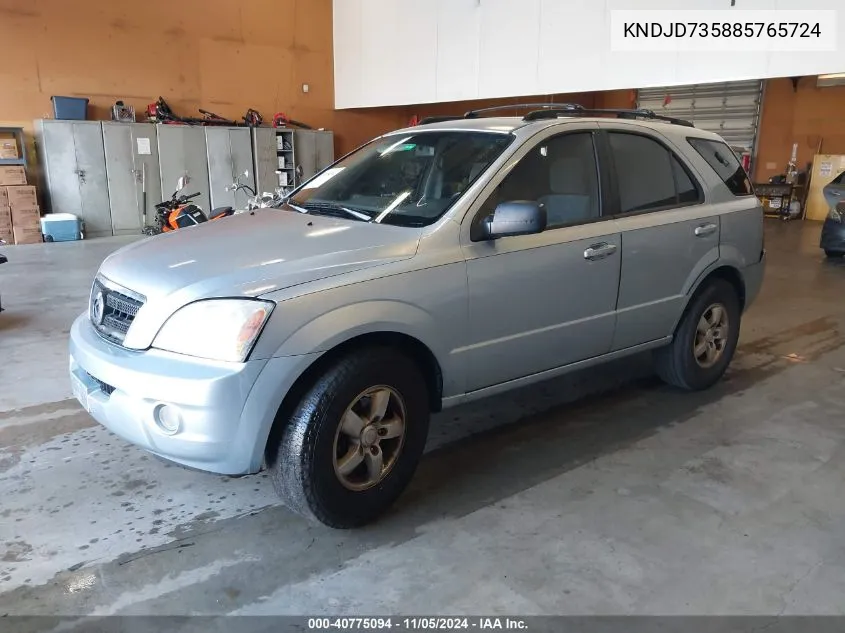 KNDJD735885765724 2008 Kia Sorento Lx